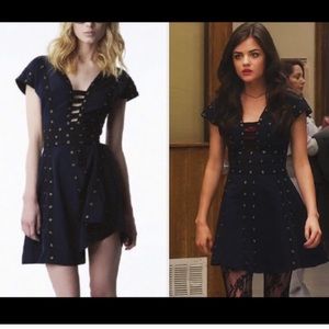 Zac Posen Navy Blue Snap Dress